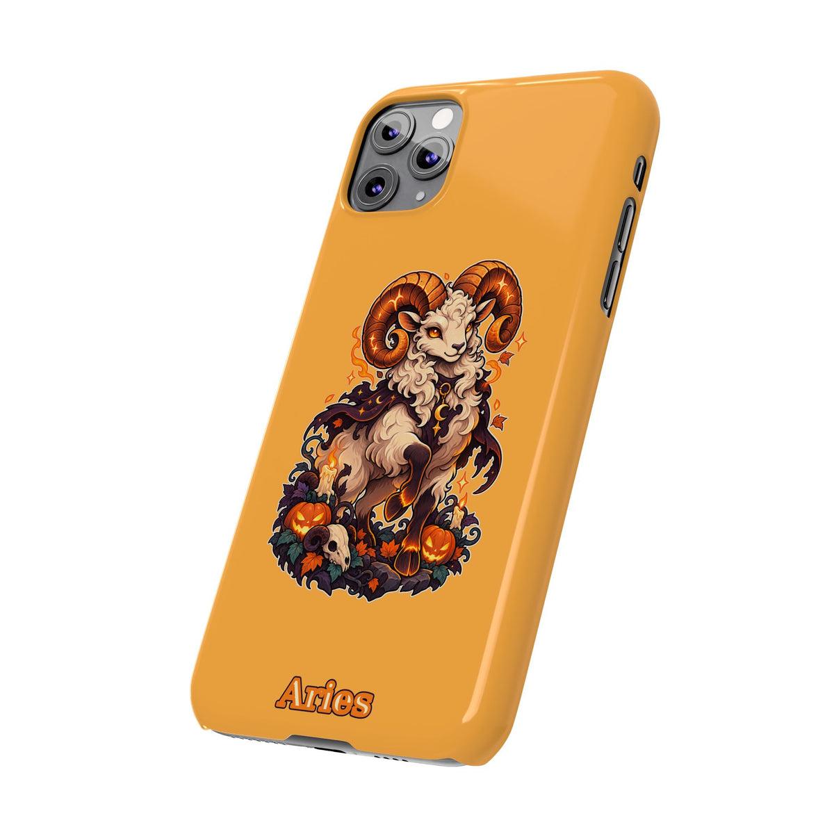 Aries Halloween Slim Phone Case — Ram Pumpkin Zodiac Phone Case