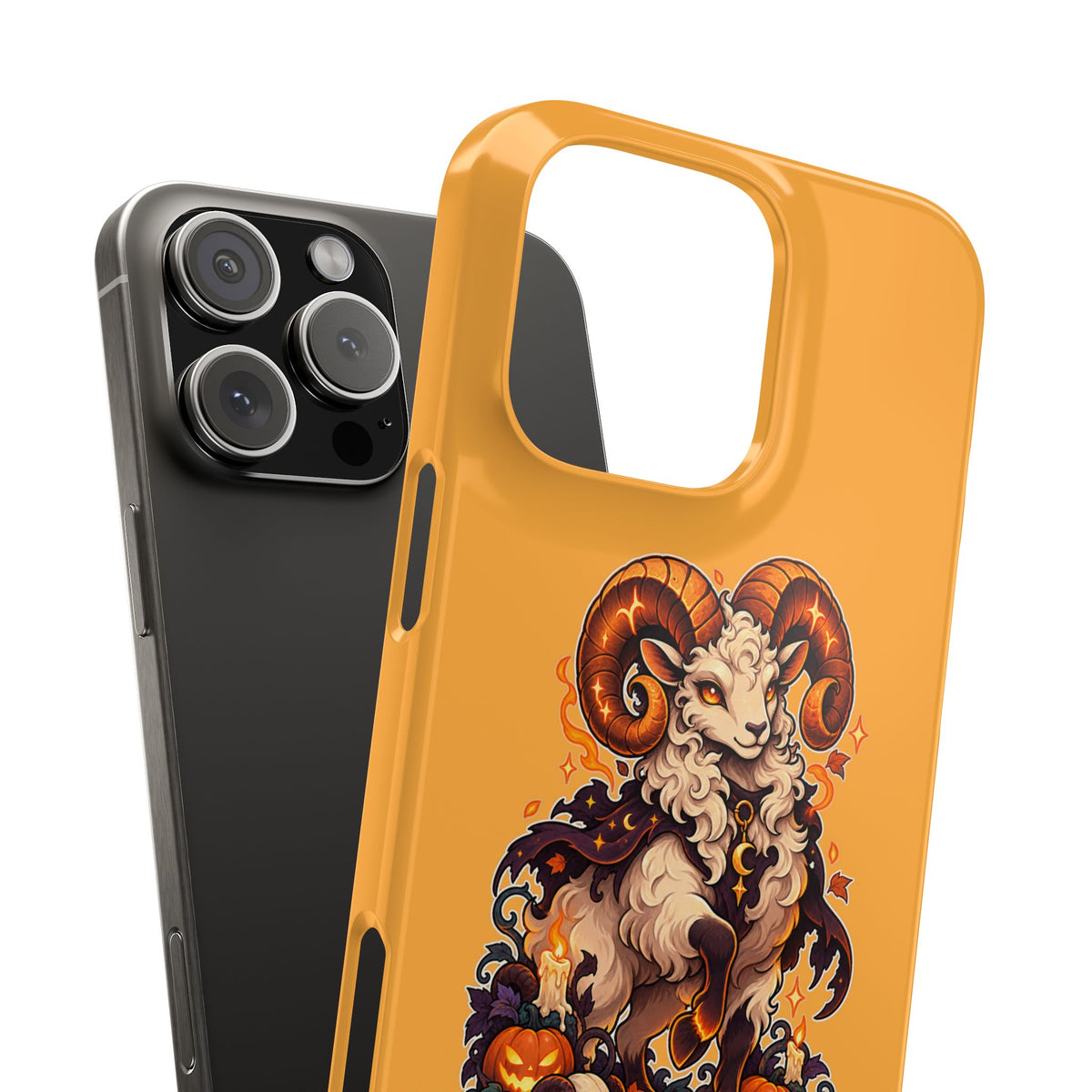 Aries Halloween Slim Phone Case — Ram Pumpkin Zodiac Phone Case