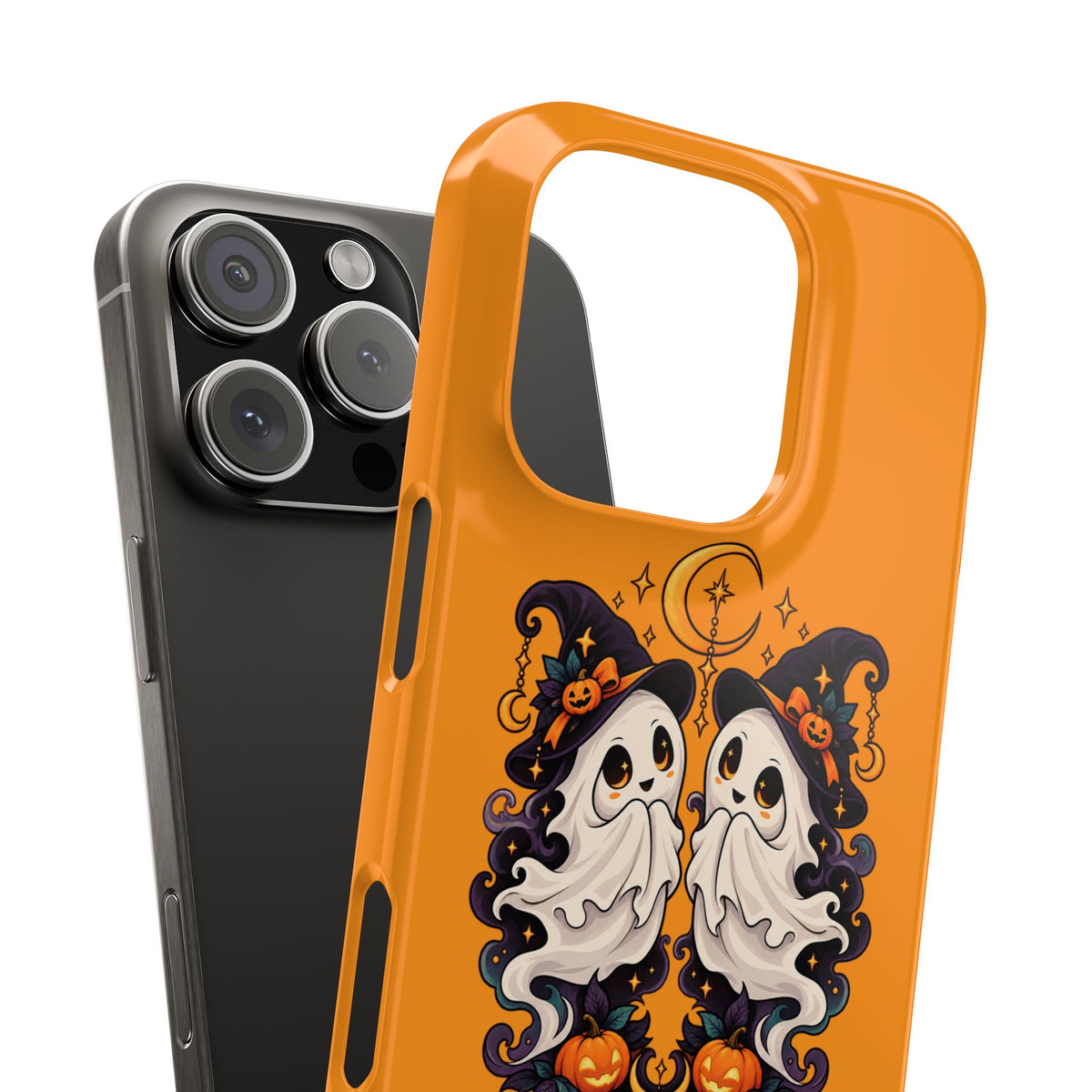 Gemini Halloween Slim Phone Case — Cute Twin Ghost Zodiac Design