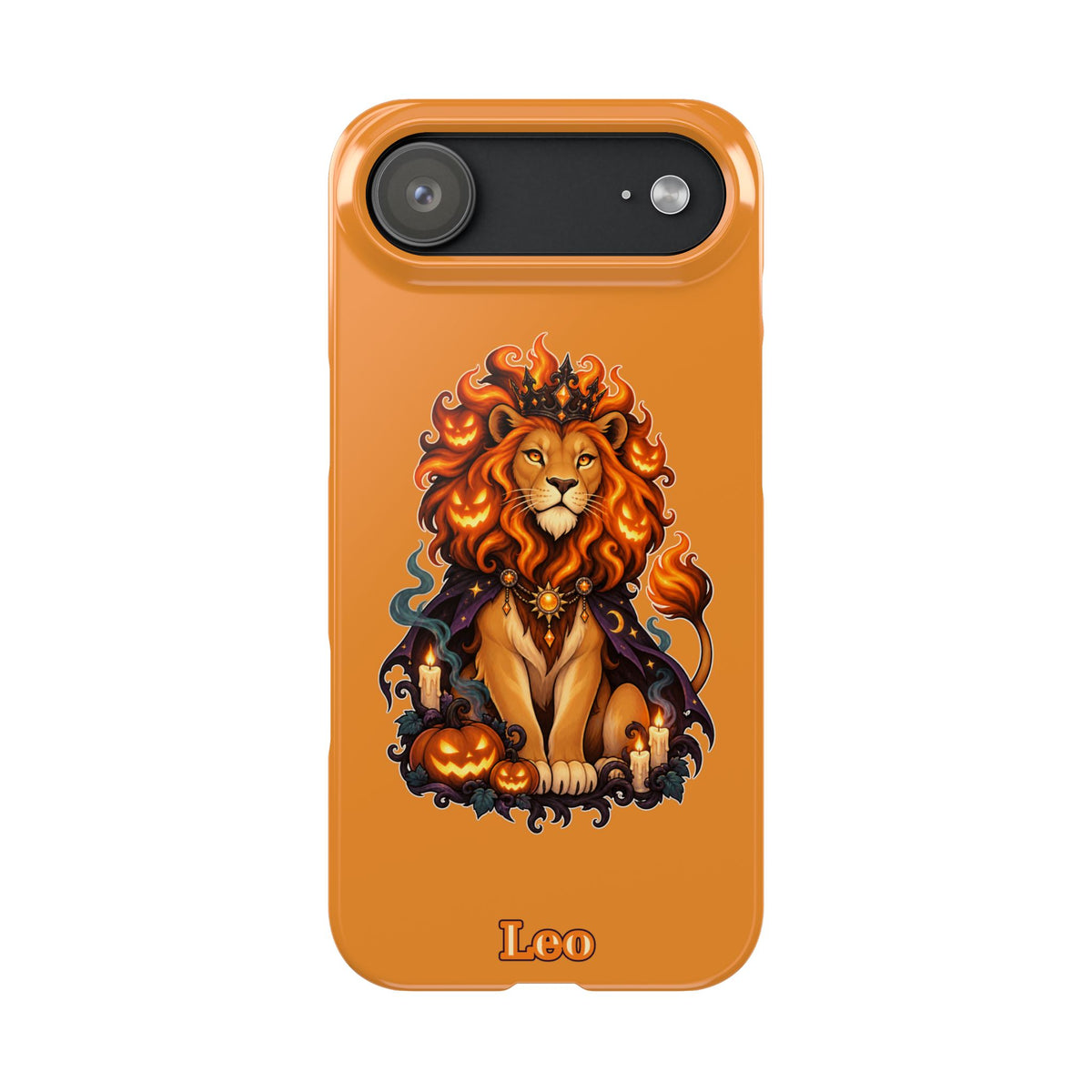 Leo Halloween Slim Phone Case — Orange Zodiac Lion Phone Cover