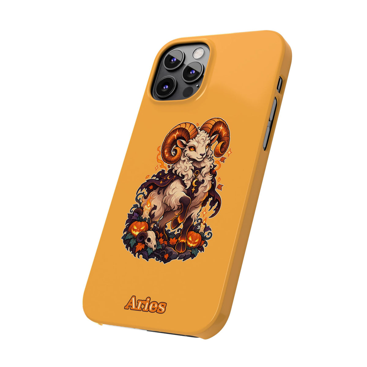 Aries Halloween Slim Phone Case — Ram Pumpkin Zodiac Phone Case