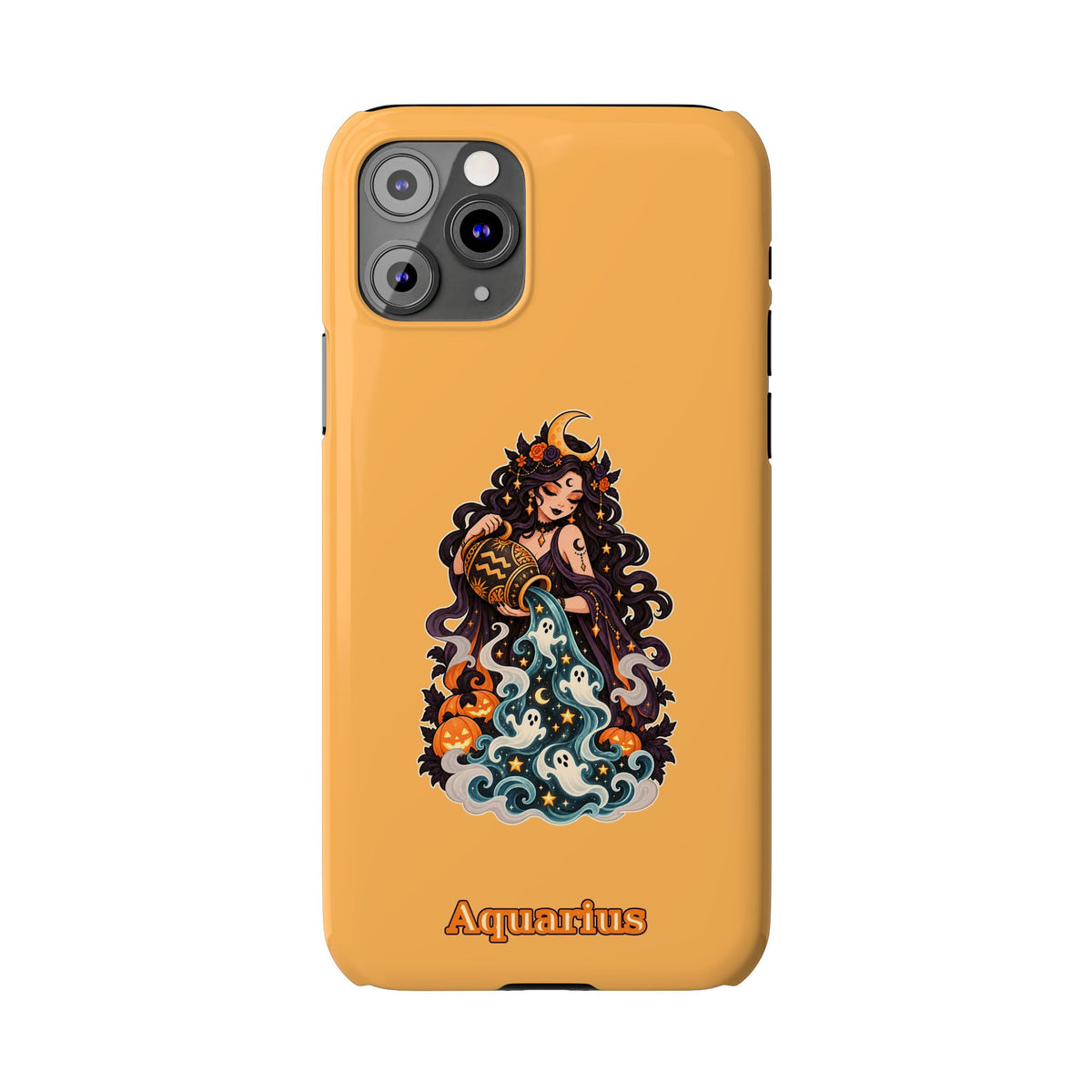 Aquarius Zodiac Slim Phone Case — Water-Bearer Halloween Astrology Design