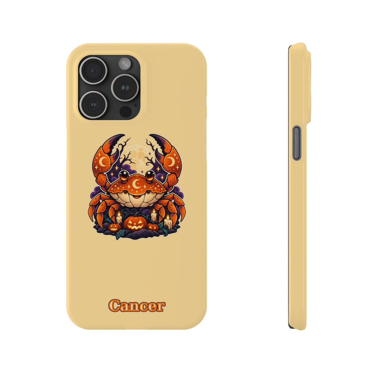 Cancer Zodiac Slim Phone Case — Halloween Pumpkin Crab
