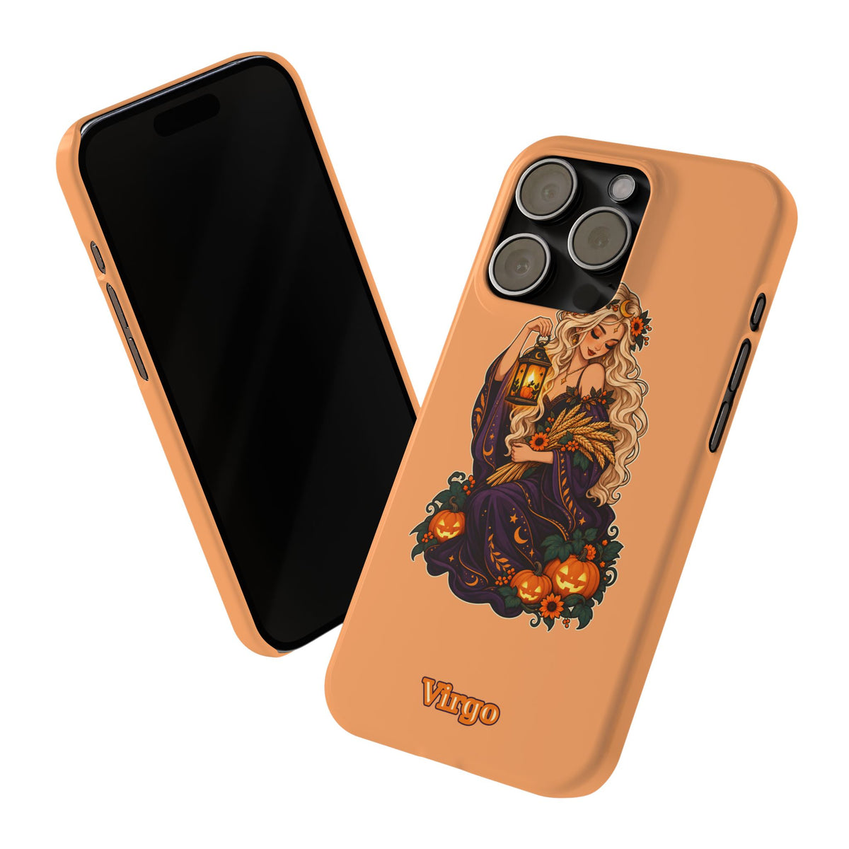 Virgo Zodiac Slim Phone Case — Autumn Harvest Witch Design
