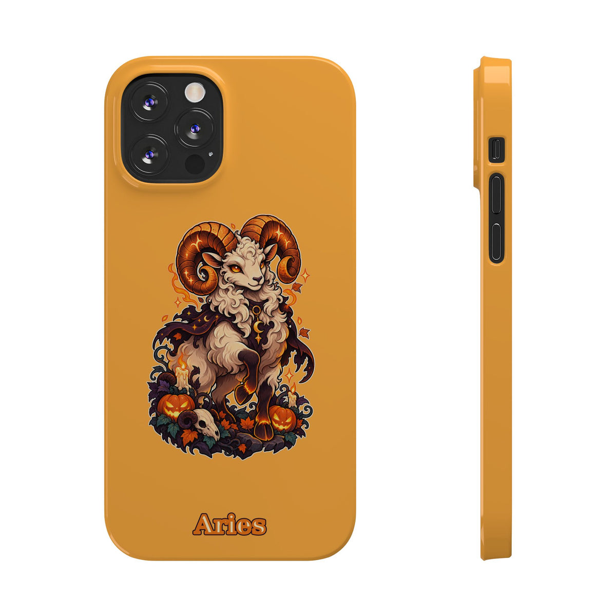Aries Halloween Slim Phone Case — Ram Pumpkin Zodiac Phone Case