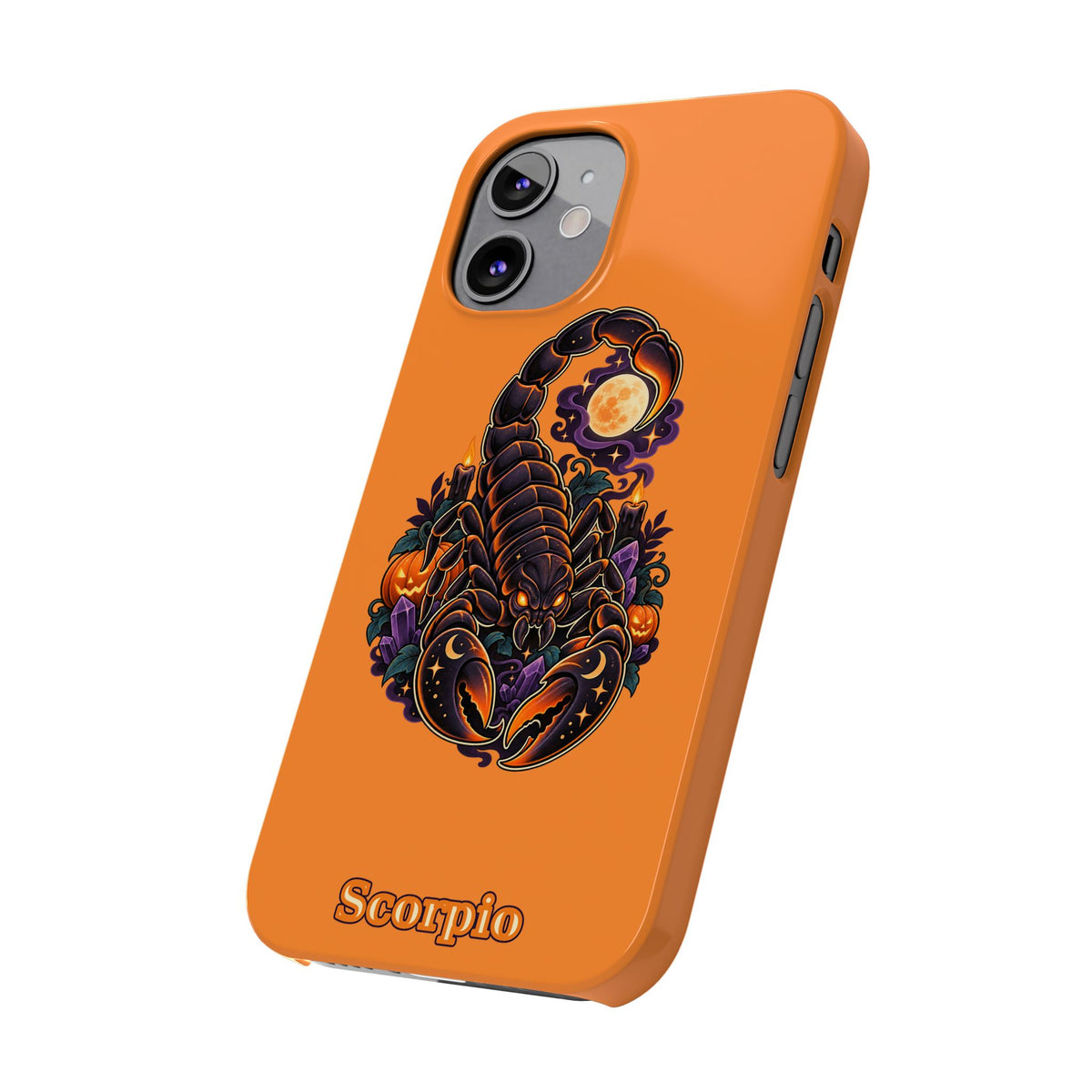 Scorpio Halloween Slim Phone Case — Orange Zodiac Scorpion Design