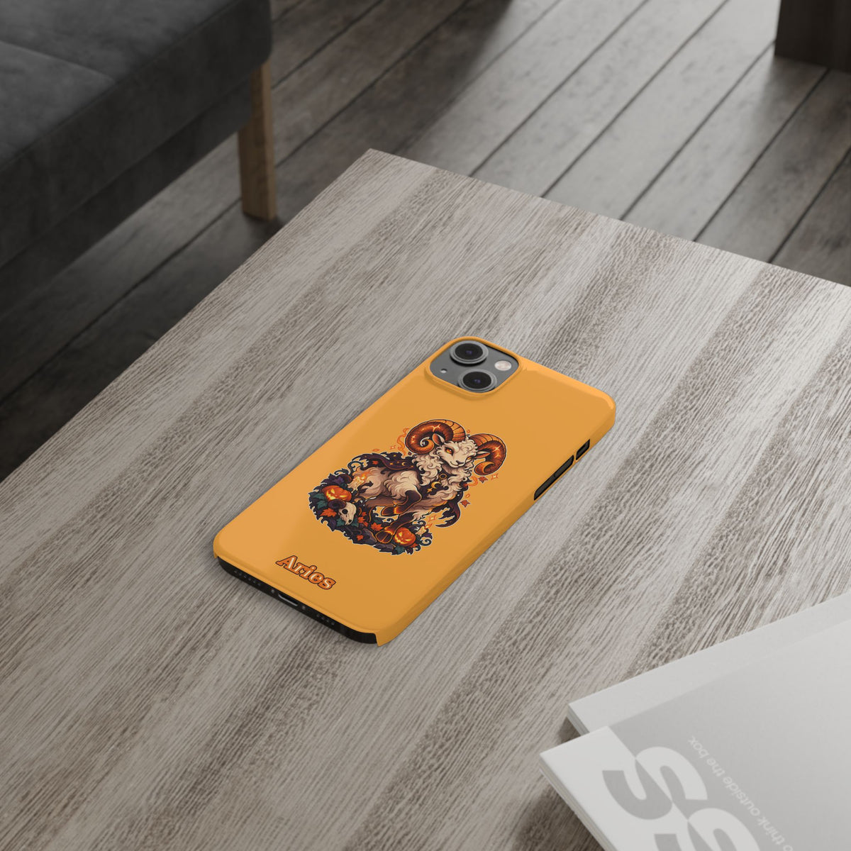 Aries Halloween Slim Phone Case — Ram Pumpkin Zodiac Phone Case