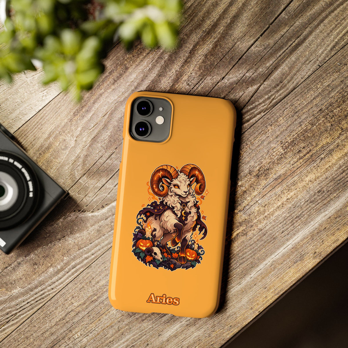 Aries Halloween Slim Phone Case — Ram Pumpkin Zodiac Phone Case