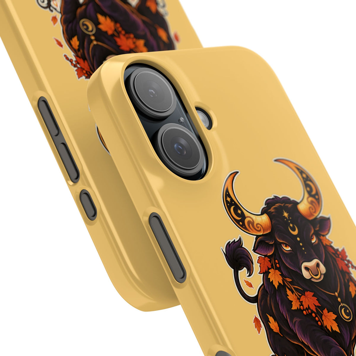 Taurus Slim Phone Case — Autumn Halloween Zodiac Bull Design