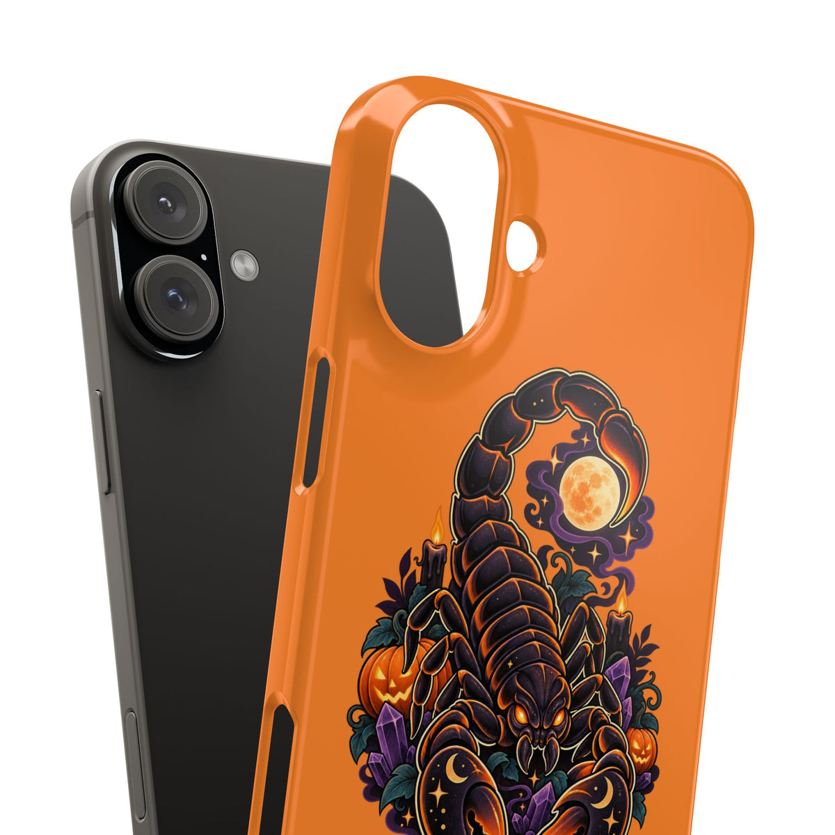 Scorpio Slim Phone Case – Halloween Orange Scorpion Zodiac Design