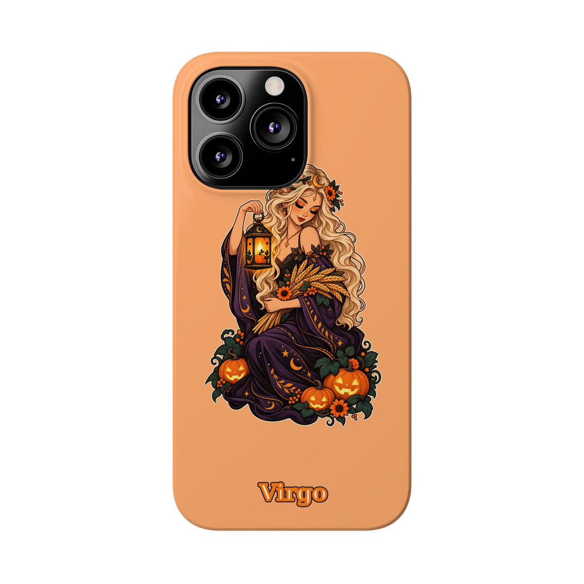 Virgo Zodiac Slim Phone Case — Autumn Harvest Witch Design