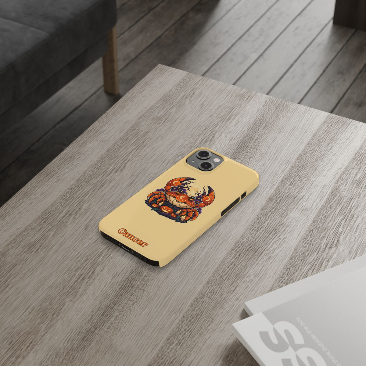 Cancer Zodiac Slim Phone Case — Halloween Pumpkin Crab