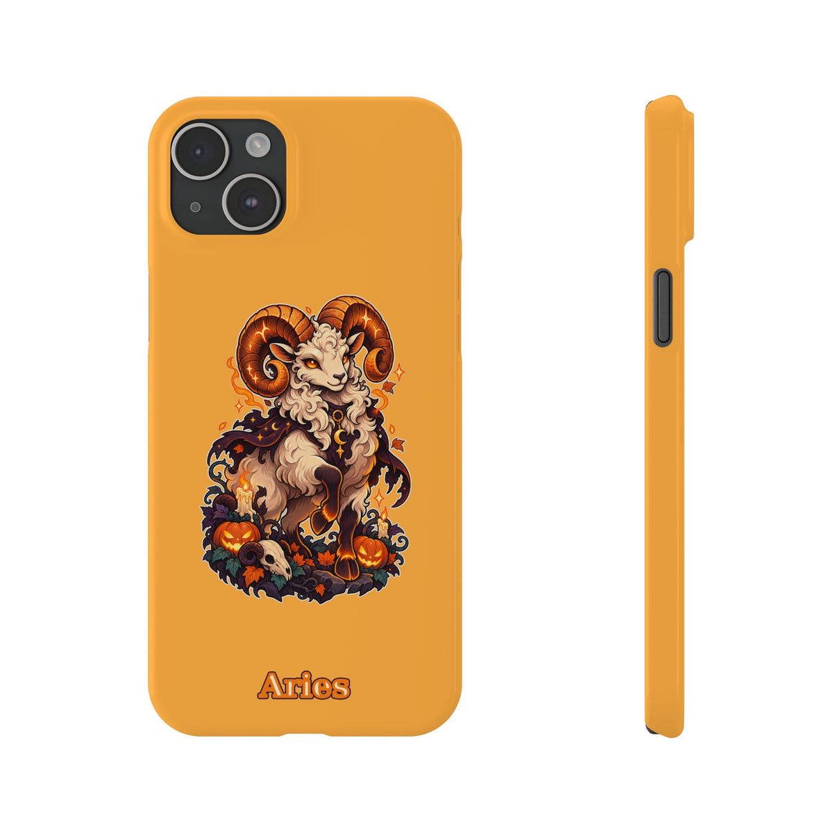 Aries Halloween Slim Phone Case — Ram Pumpkin Zodiac Phone Case