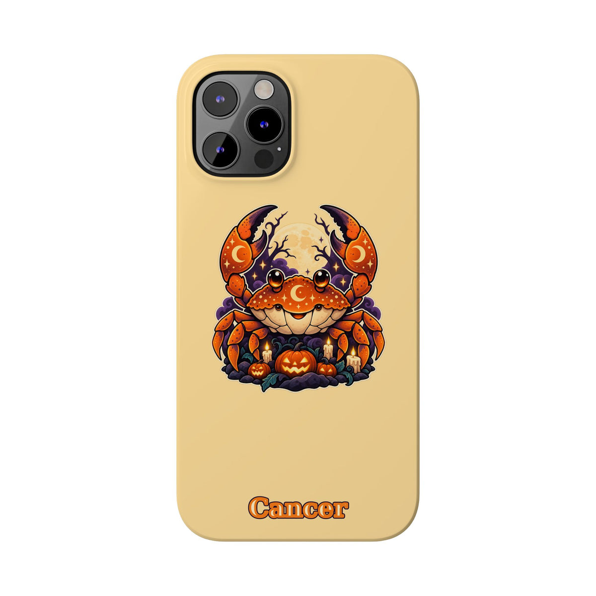 Cancer Zodiac Slim Phone Case — Halloween Pumpkin Crab