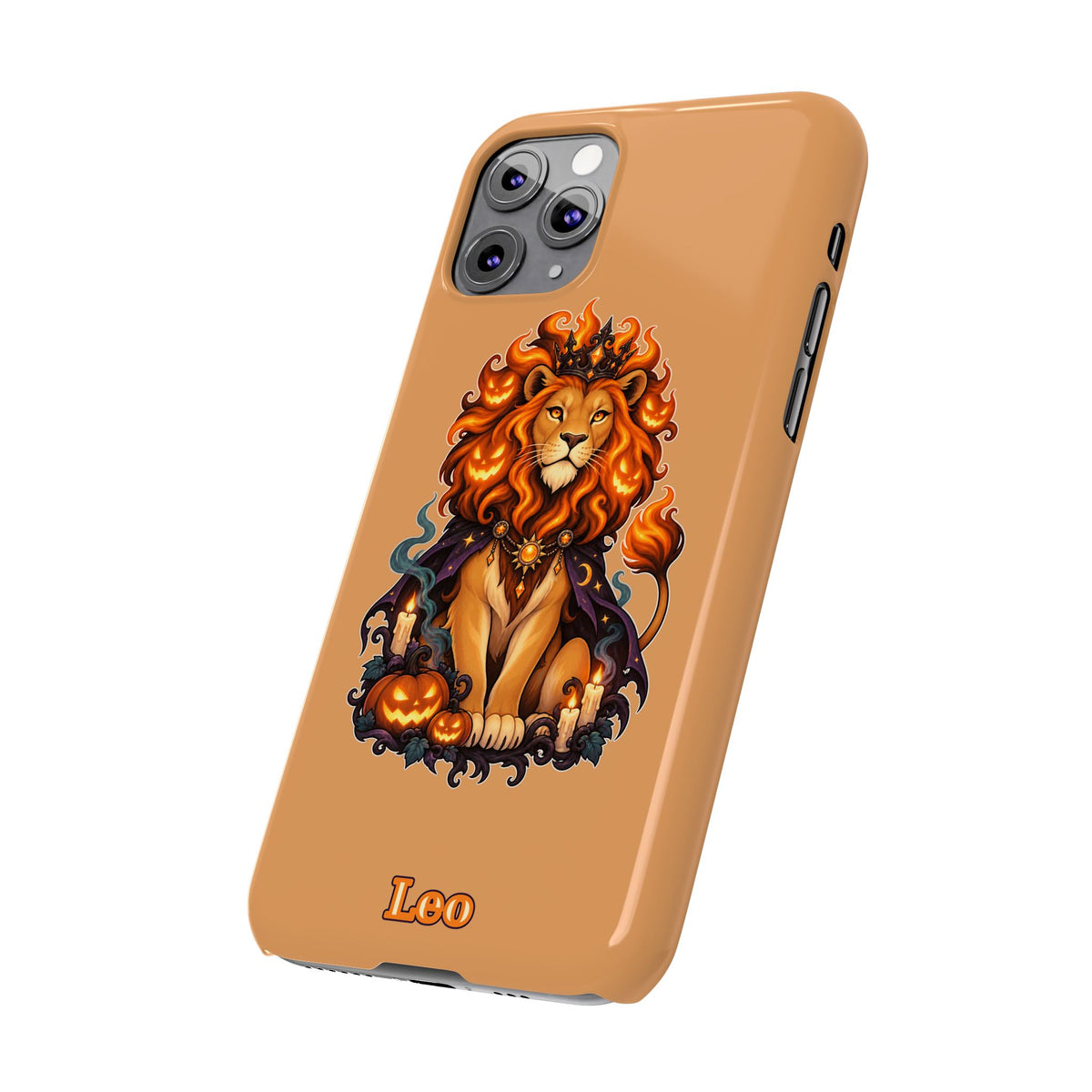 Leo Zodiac Slim Phone Case — Halloween Lion Astrology Design
