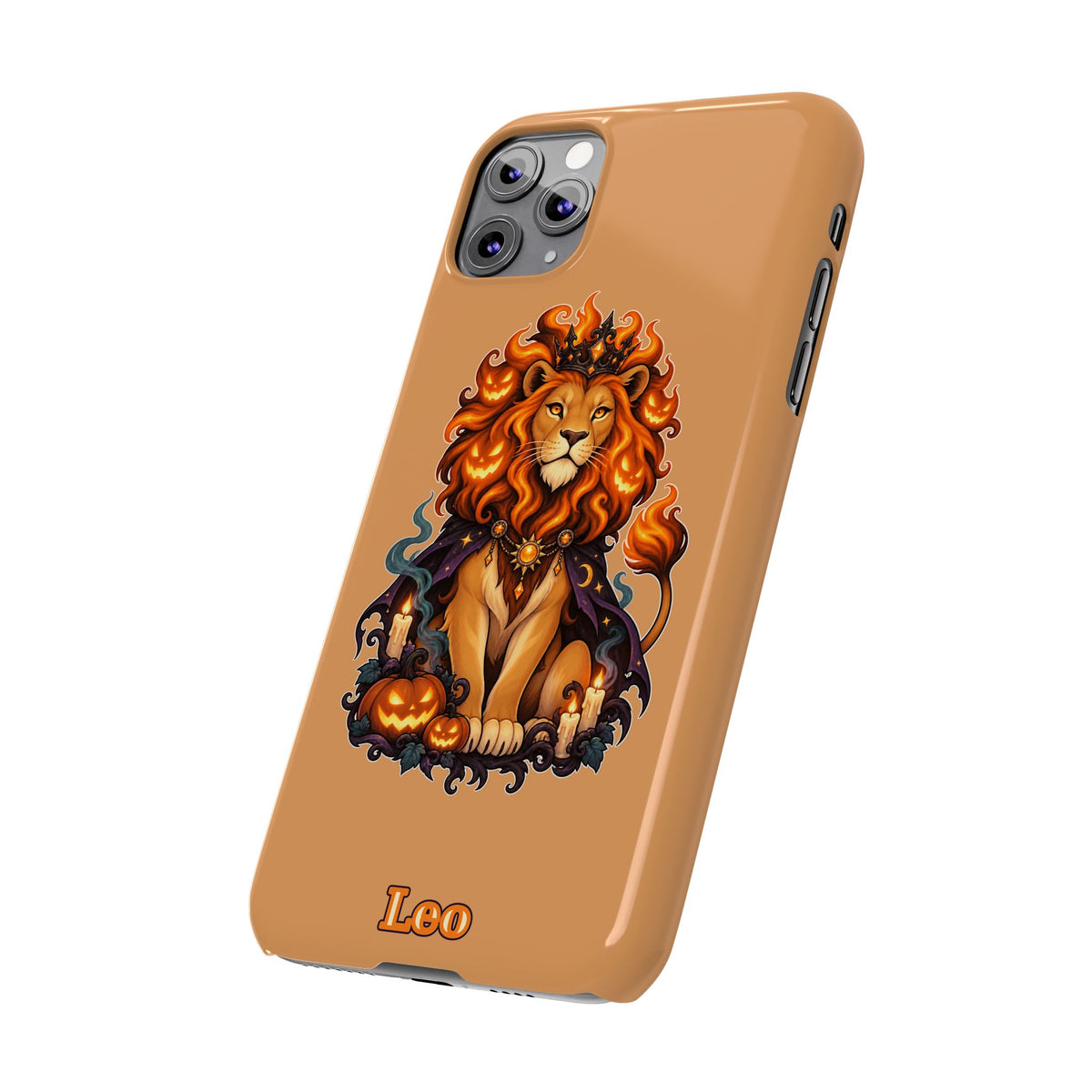 Leo Zodiac Slim Phone Case — Halloween Lion Astrology Design