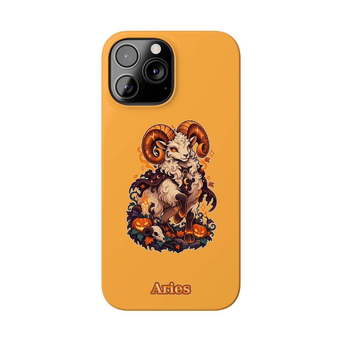 Aries Halloween Slim Phone Case — Ram Pumpkin Zodiac Phone Case