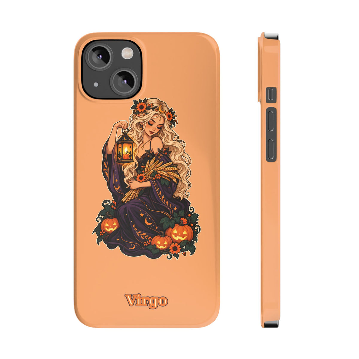 Virgo Zodiac Slim Phone Case — Autumn Harvest Witch Design