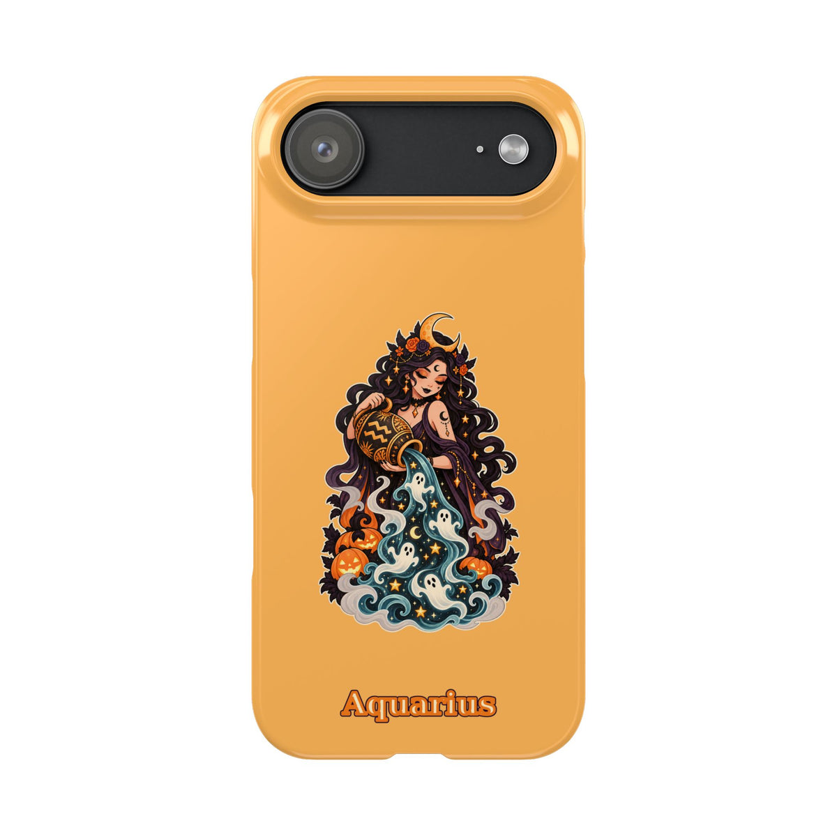 Aquarius Zodiac Slim Phone Case — Water-Bearer Halloween Astrology Design
