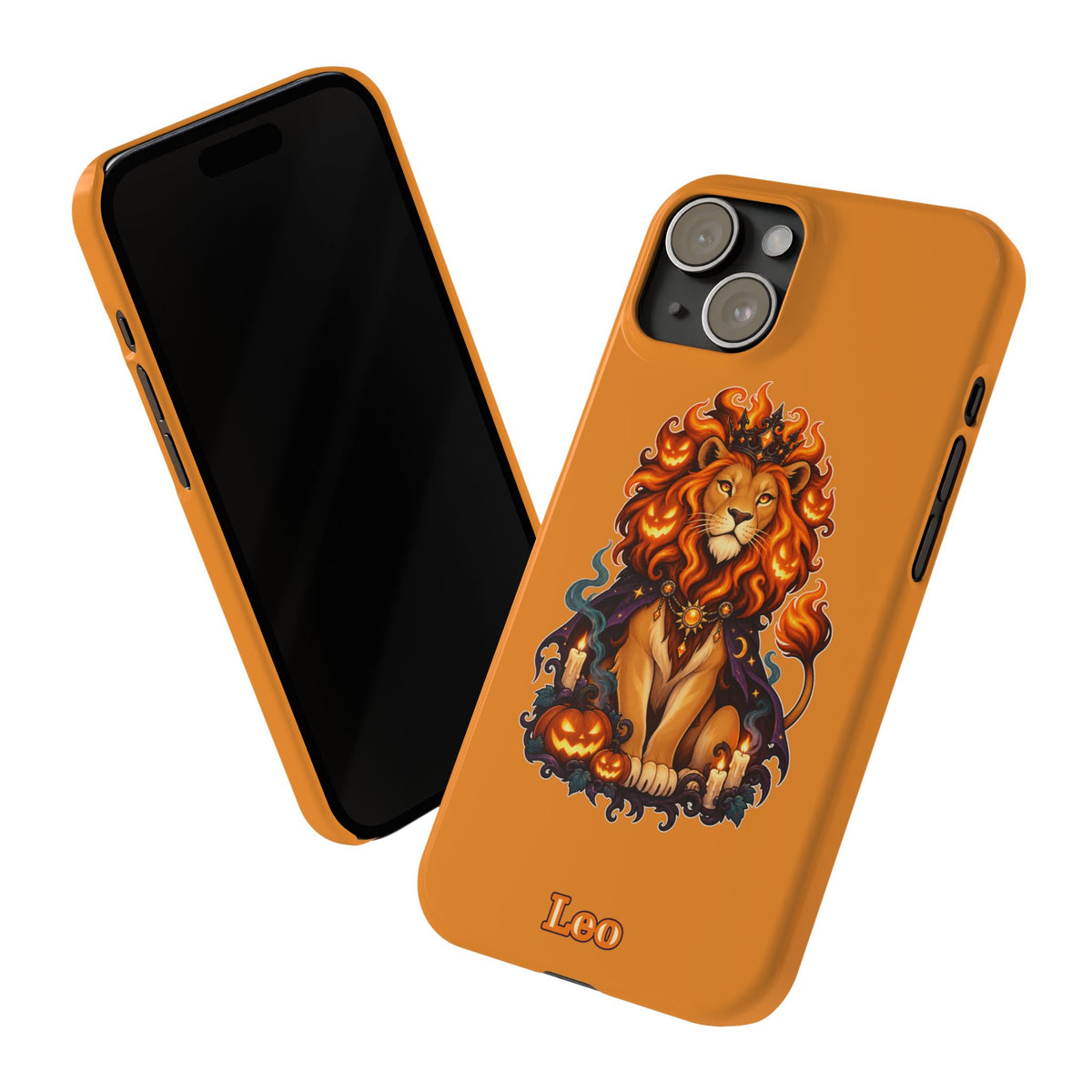 Leo Halloween Slim Phone Case — Orange Zodiac Lion Phone Cover