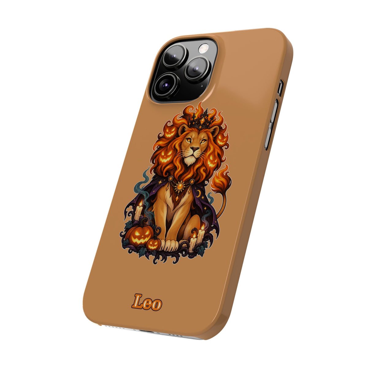 Leo Zodiac Slim Phone Case — Halloween Lion Astrology Design
