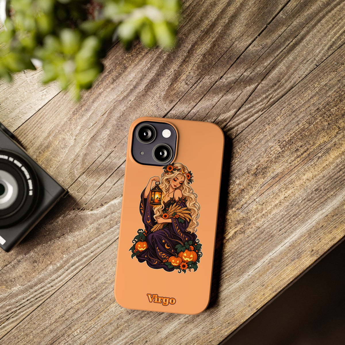 Virgo Zodiac Slim Phone Case — Autumn Harvest Witch Design
