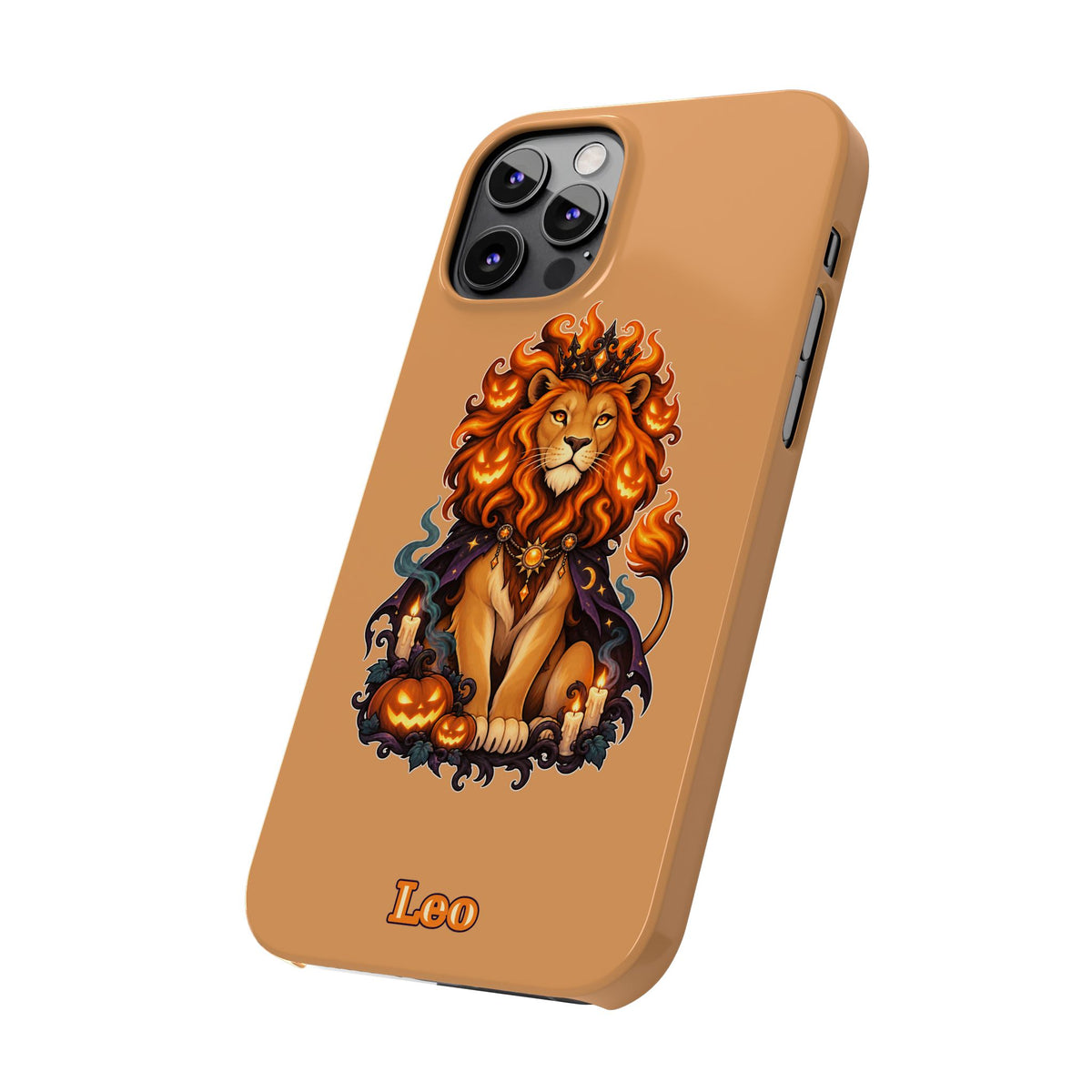 Leo Zodiac Slim Phone Case — Halloween Lion Astrology Design