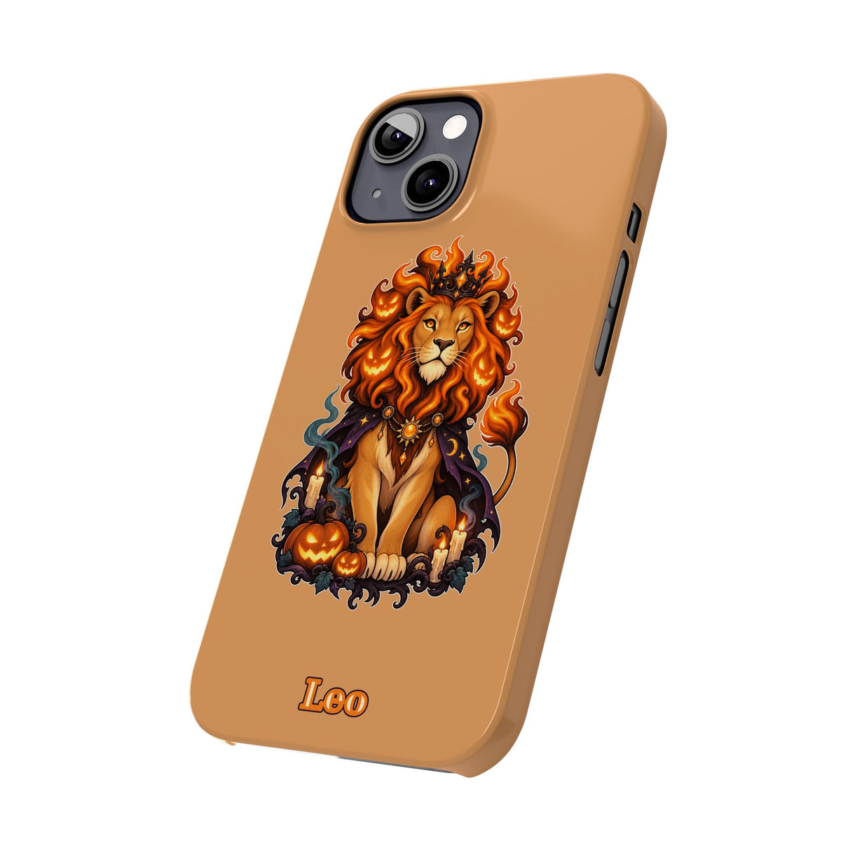 Leo Zodiac Slim Phone Case — Halloween Lion Astrology Design