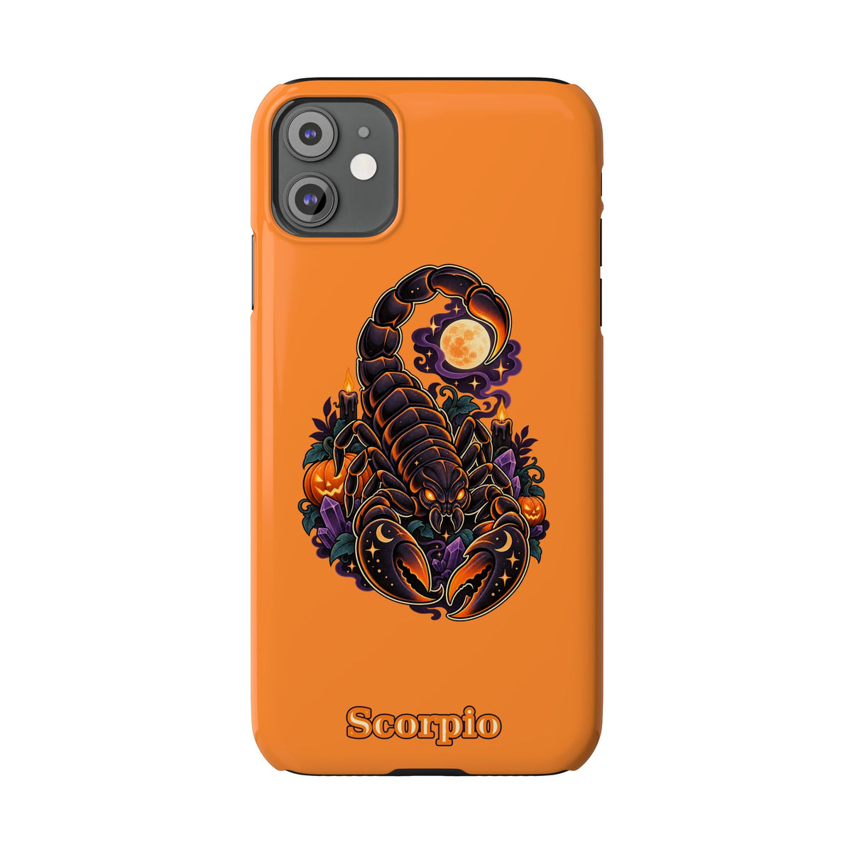 Scorpio Halloween Slim Phone Case — Orange Zodiac Scorpion Design