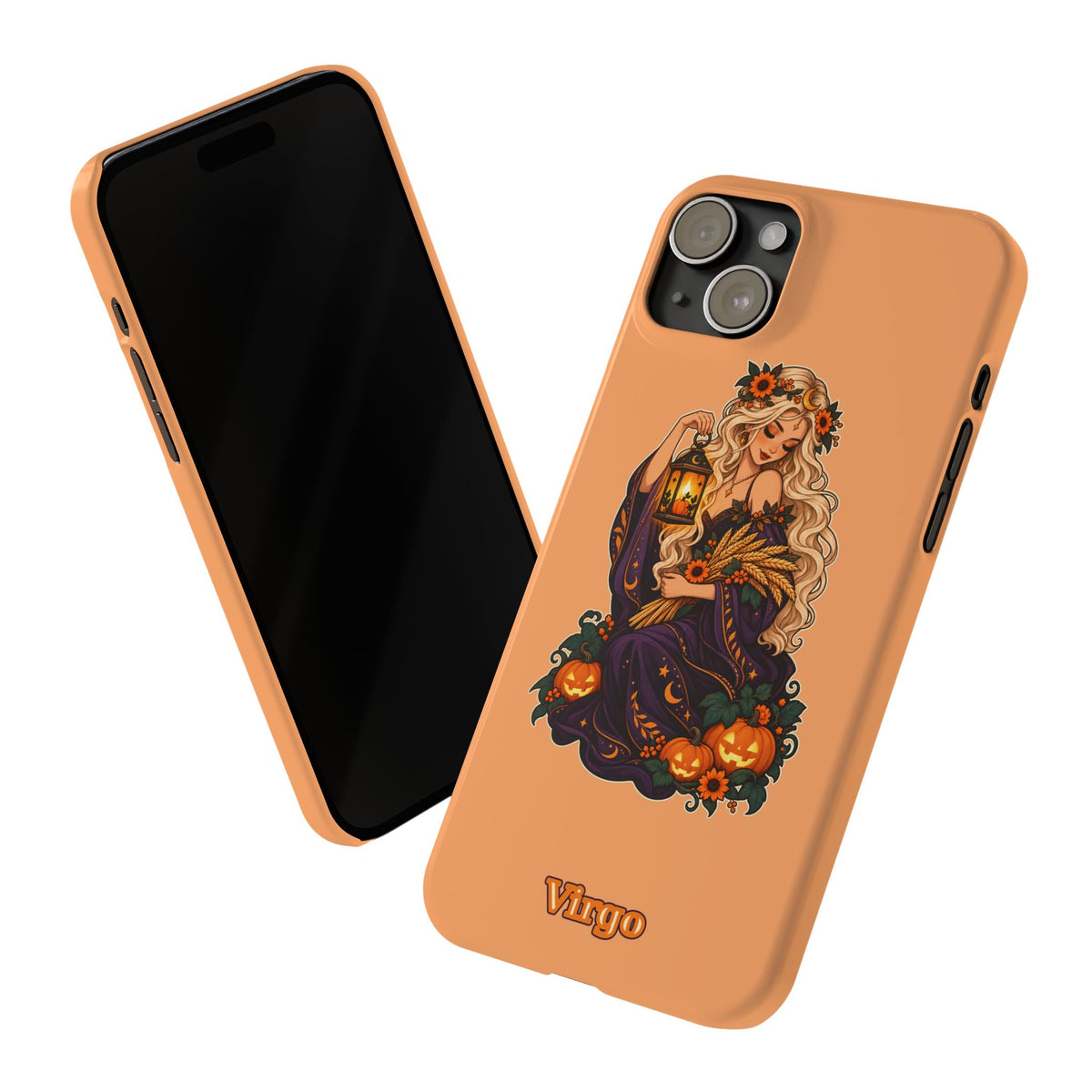 Virgo Zodiac Slim Phone Case — Autumn Harvest Witch Design