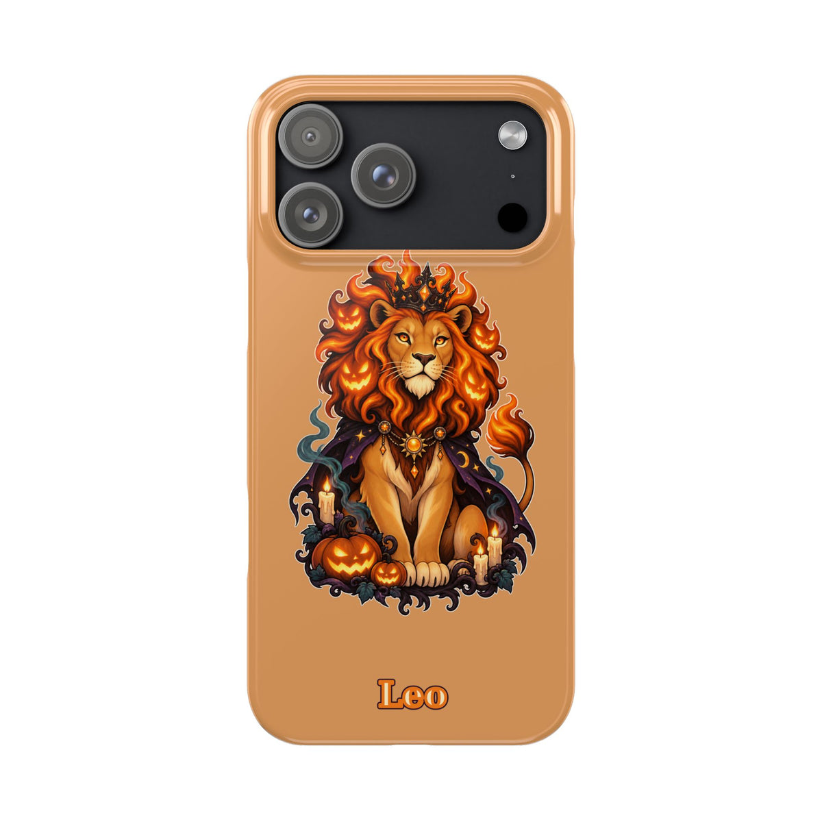 Leo Zodiac Slim Phone Case — Halloween Lion Astrology Design
