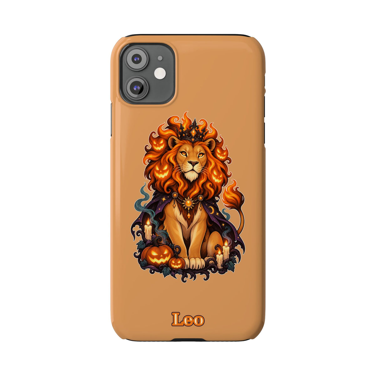 Leo Zodiac Slim Phone Case — Halloween Lion Astrology Design