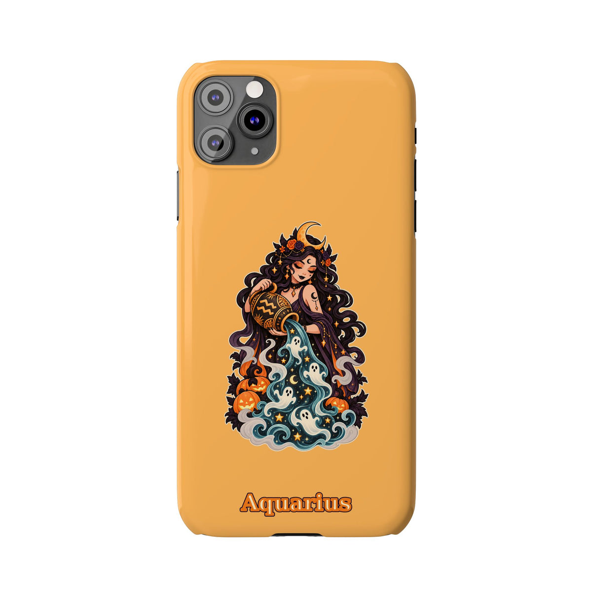 Aquarius Zodiac Slim Phone Case — Water-Bearer Halloween Astrology Design