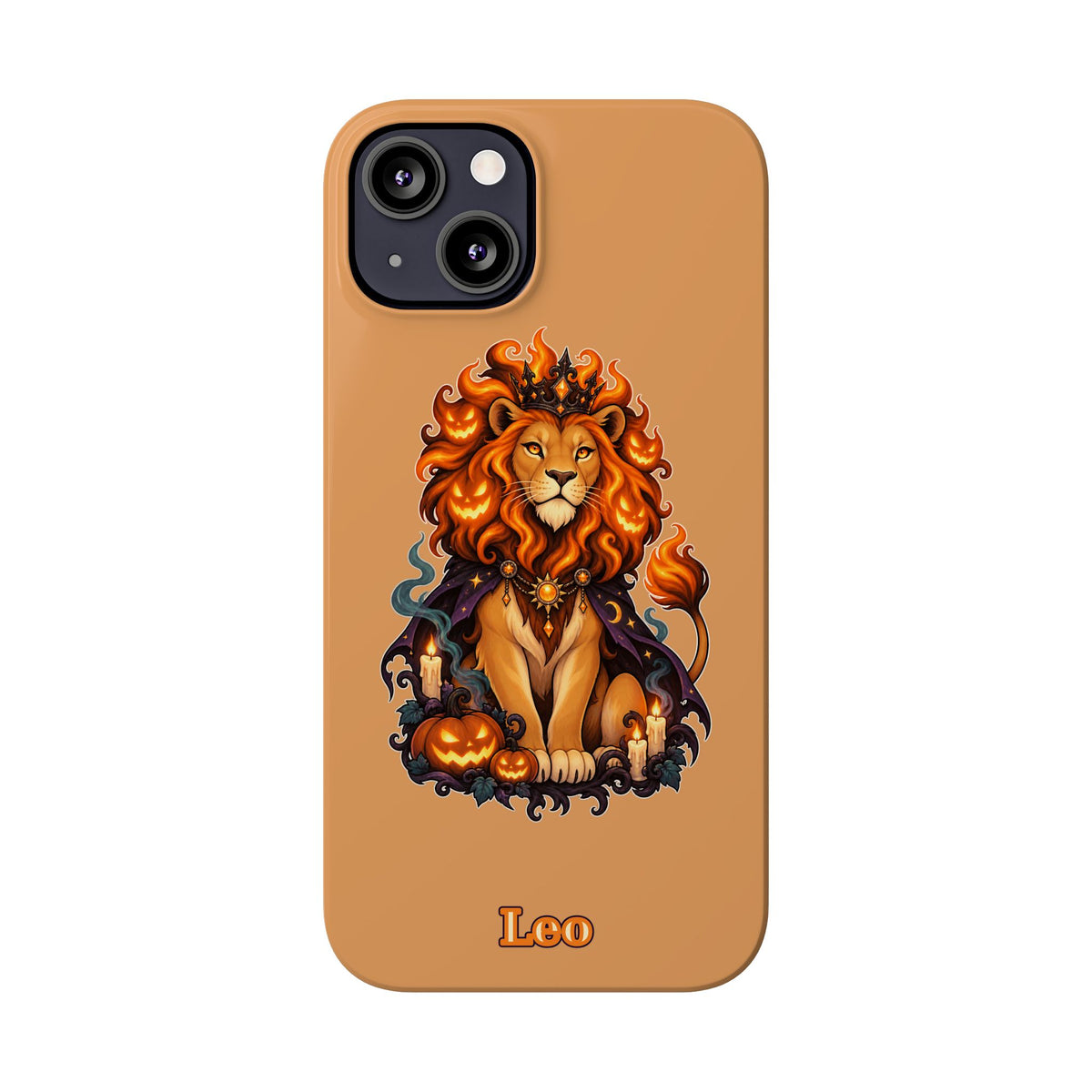 Leo Zodiac Slim Phone Case — Halloween Lion Astrology Design