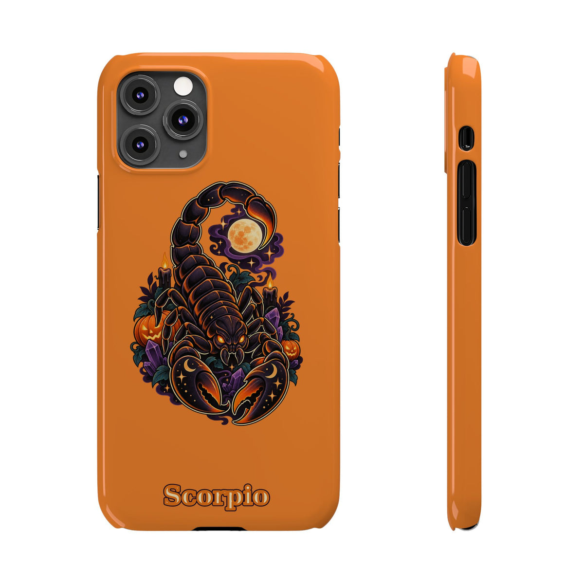 Scorpio Halloween Slim Phone Case — Orange Zodiac Scorpion Design
