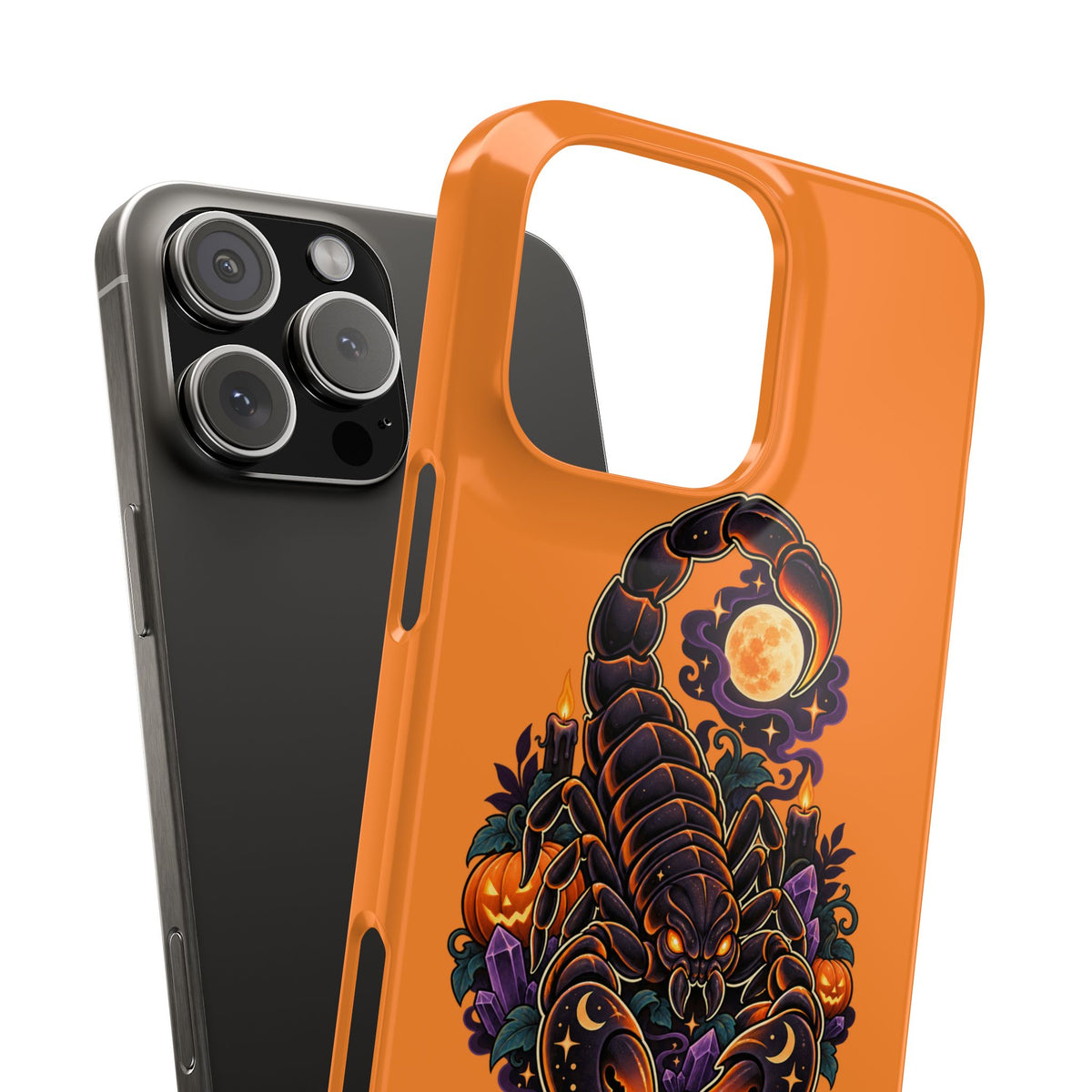 Scorpio Halloween Slim Phone Case — Orange Zodiac Scorpion Design