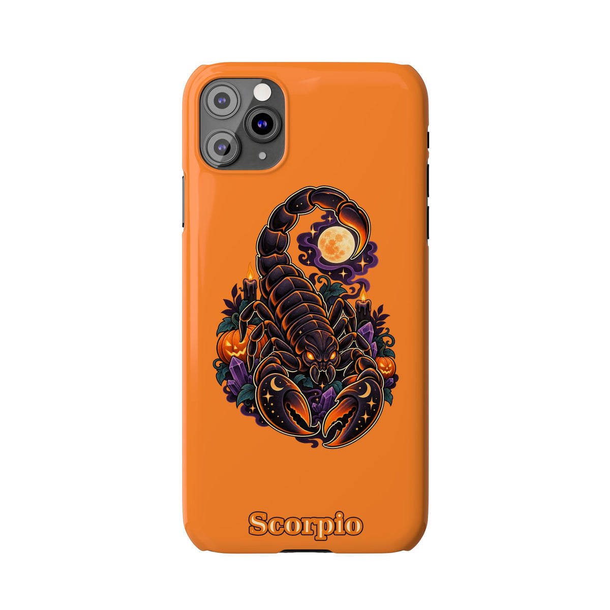 Scorpio Slim Phone Case – Halloween Orange Scorpion Zodiac Design