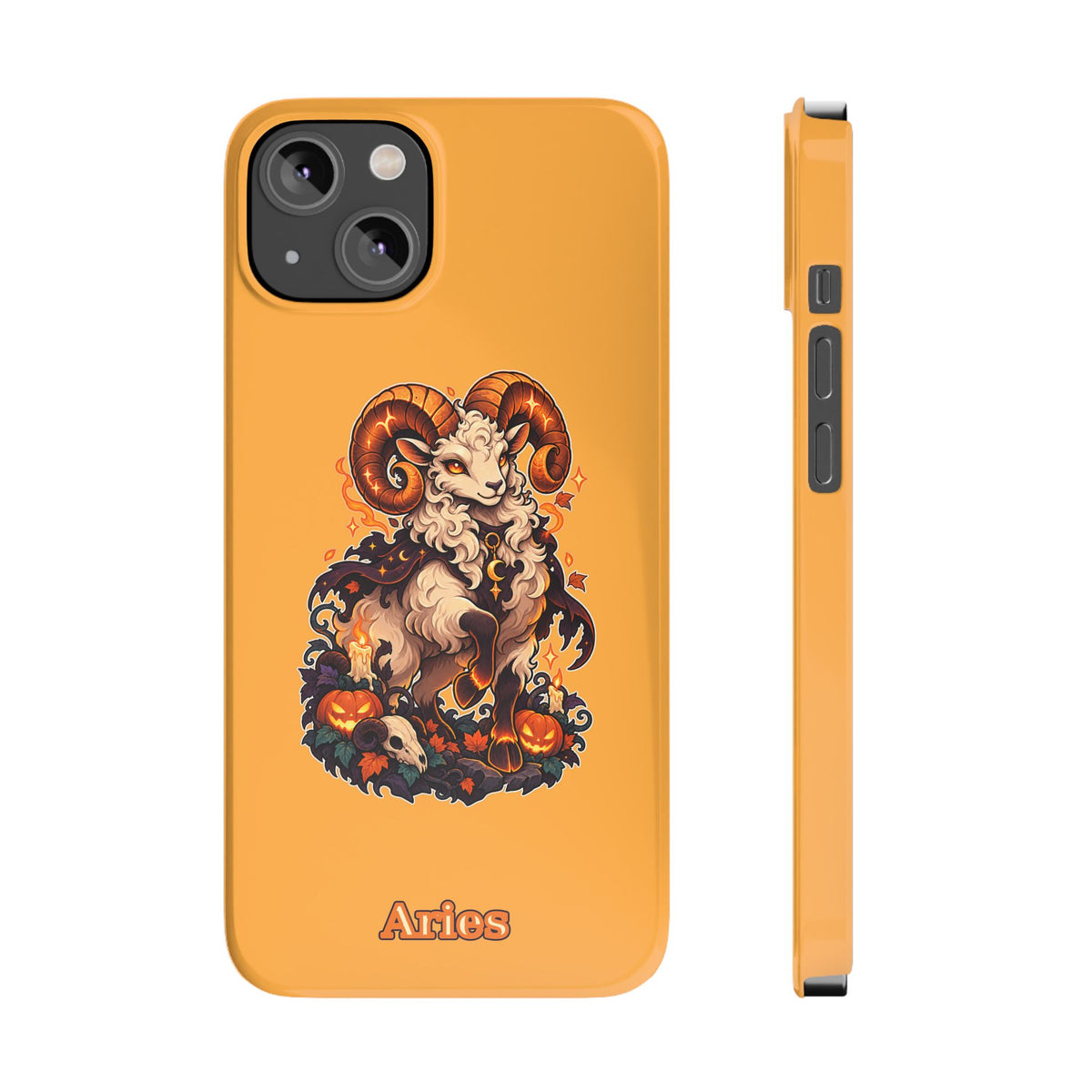 Aries Halloween Slim Phone Case — Ram Pumpkin Zodiac Phone Case