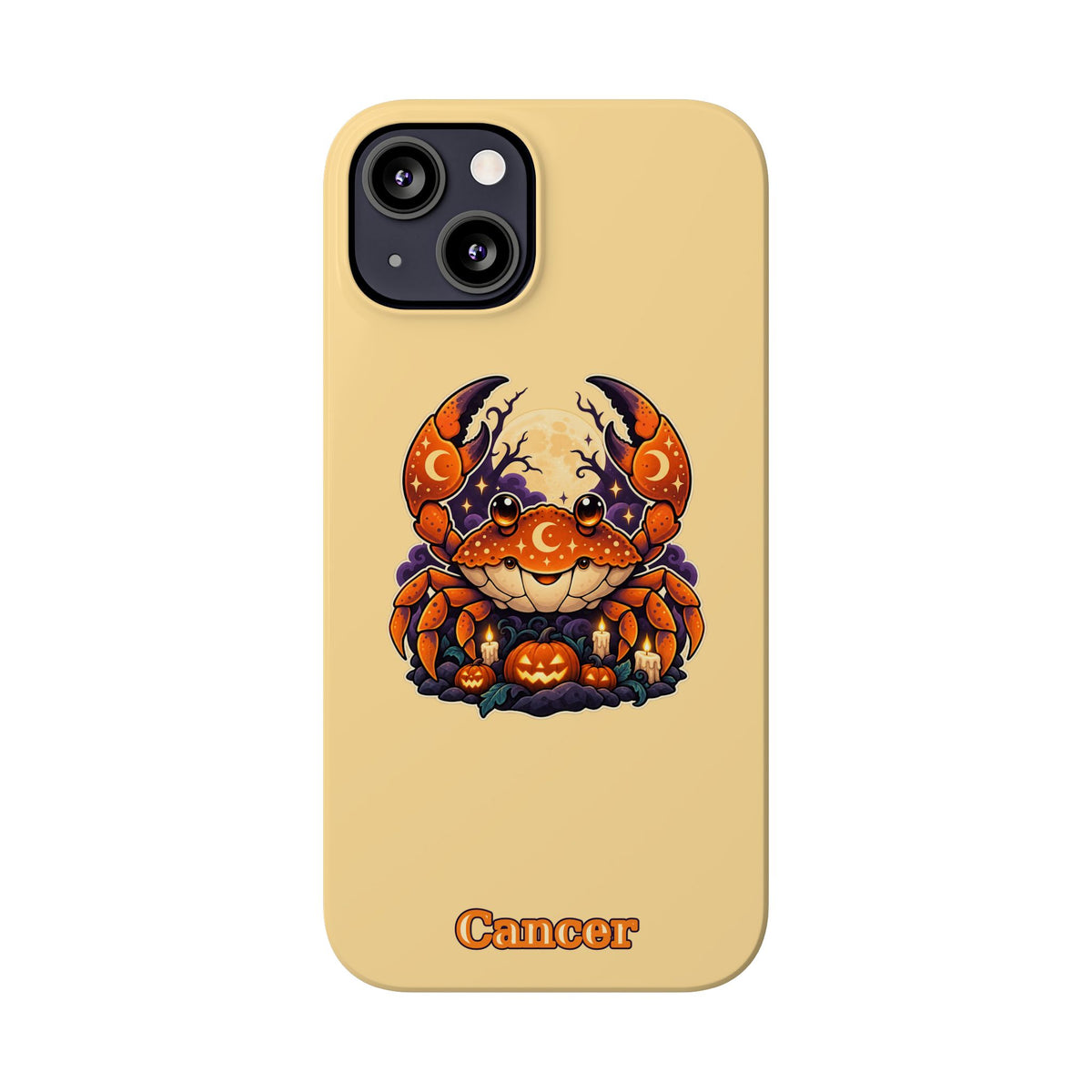 Cancer Zodiac Slim Phone Case — Halloween Pumpkin Crab