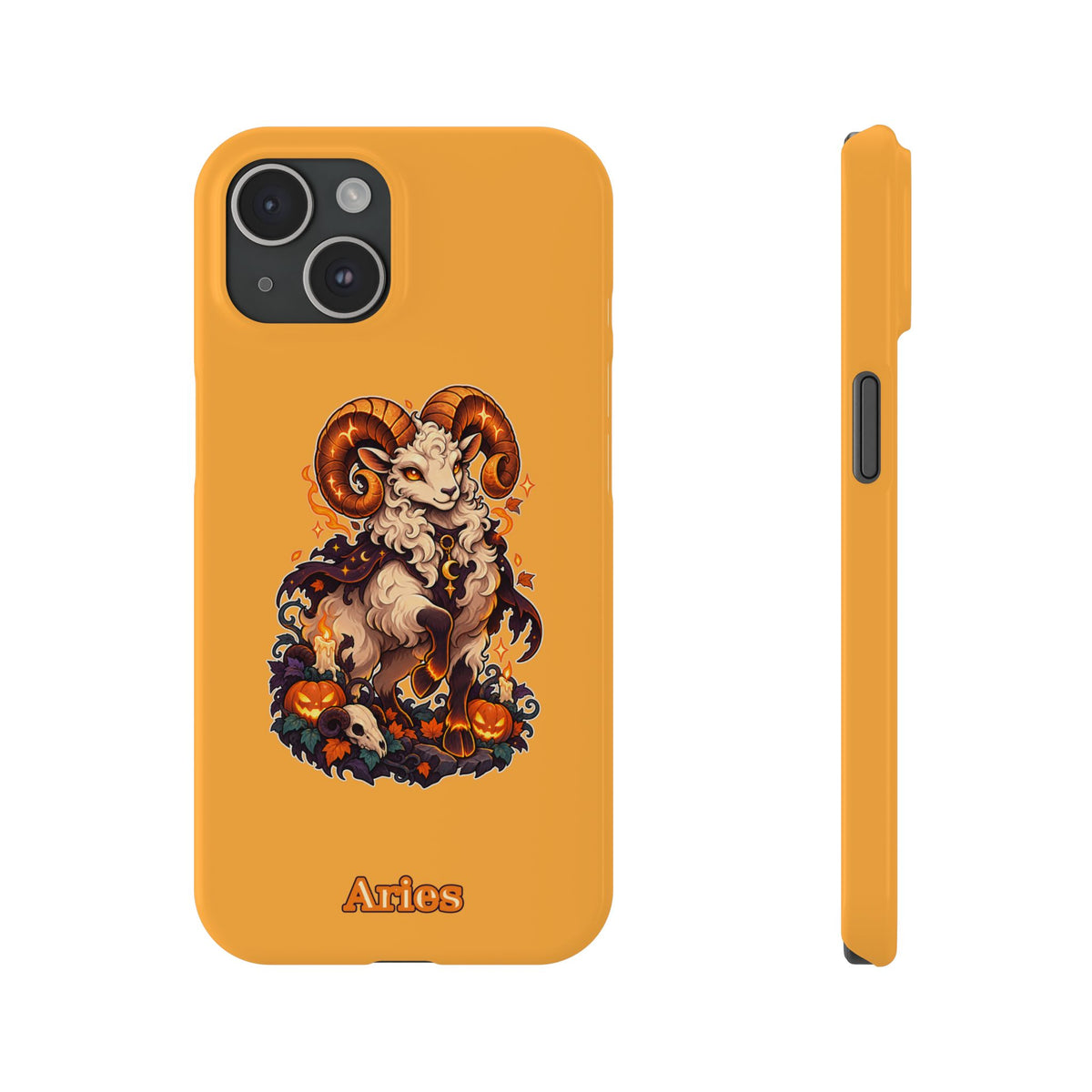 Aries Halloween Slim Phone Case — Ram Pumpkin Zodiac Phone Case