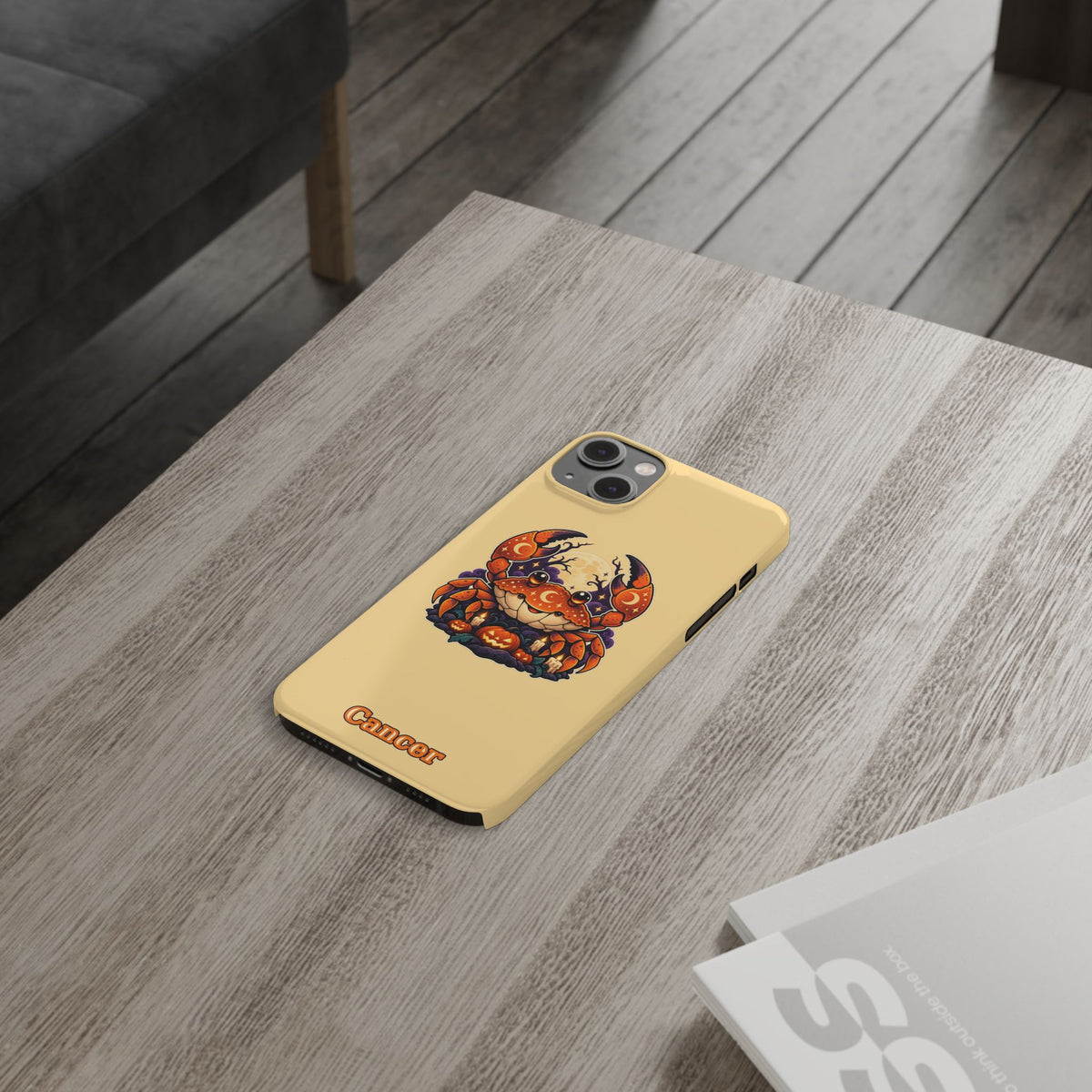 Cancer Zodiac Slim Phone Case — Halloween Pumpkin Crab