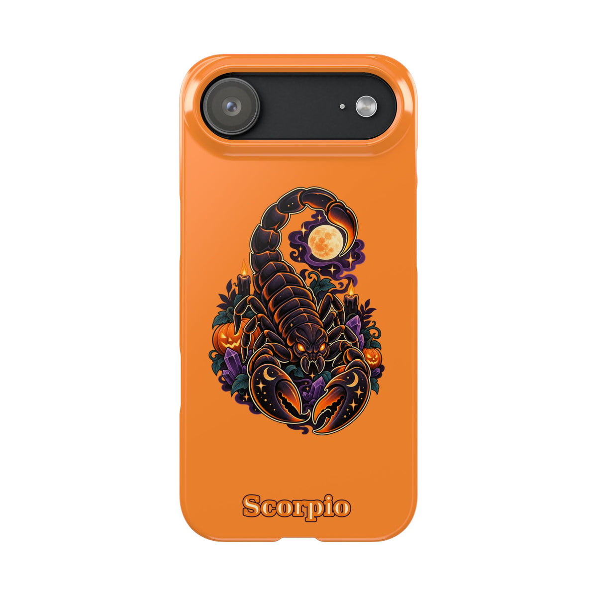Scorpio Halloween Slim Phone Case — Orange Zodiac Scorpion Design