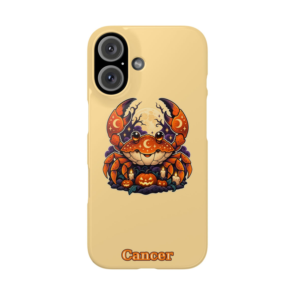 Cancer Zodiac Slim Phone Case — Halloween Pumpkin Crab