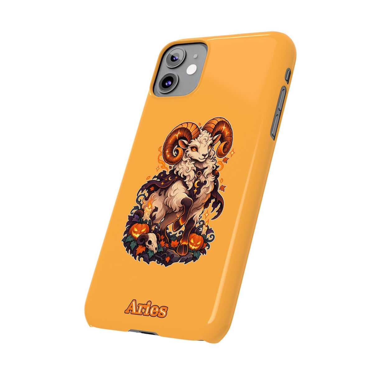 Aries Halloween Slim Phone Case — Ram Pumpkin Zodiac Phone Case